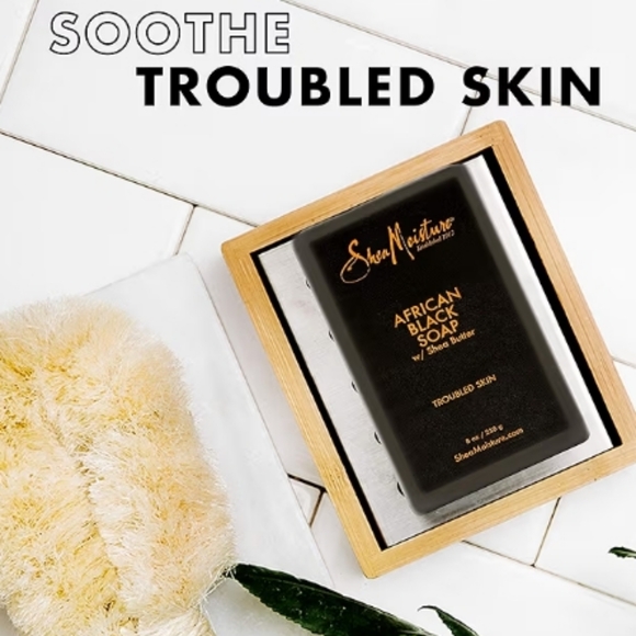 2pk Shea Moisture African Black Soap W/Shea Butter For Blemish Prone Oily Skin - Picture 10 of 12